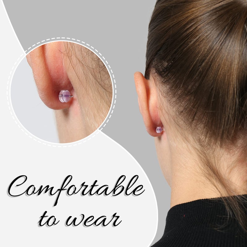 hulubo Silicone Earring Backs for Studs 6 Styles Clear Hypoallergenic Rubber Earrings Safety Back Stopper Replacement Kit (550 Pcs) - Image 2